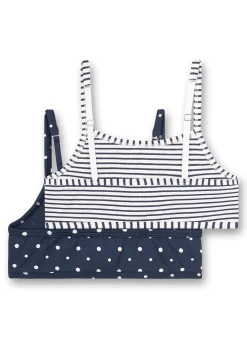 Doppelpack Bustier mit Pünktchenmuster