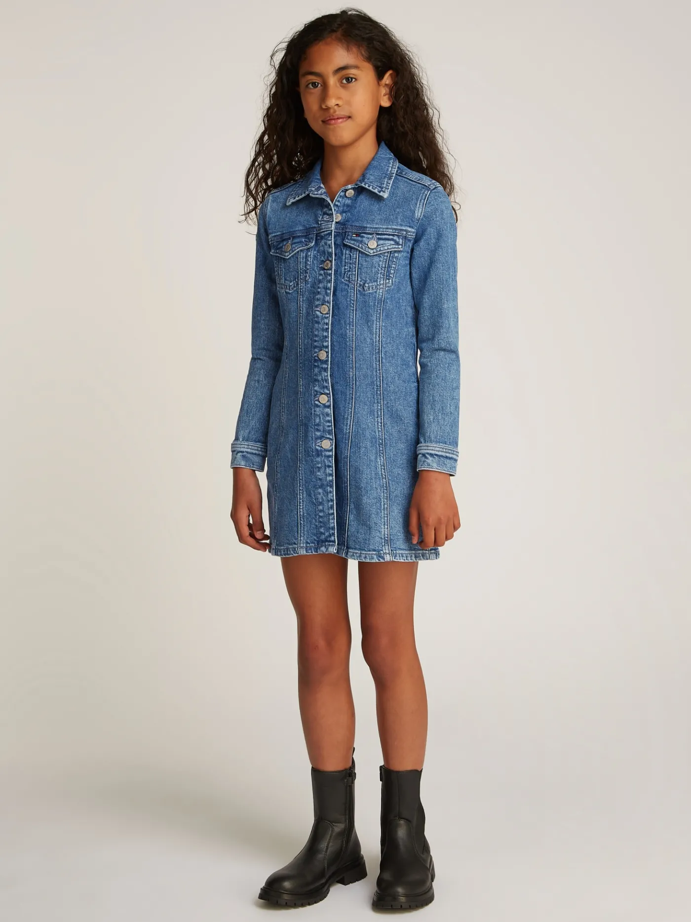 Durchgeknöpftes Hemdkleid aus Denim