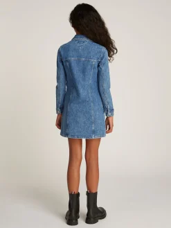 Durchgeknöpftes Hemdkleid aus Denim