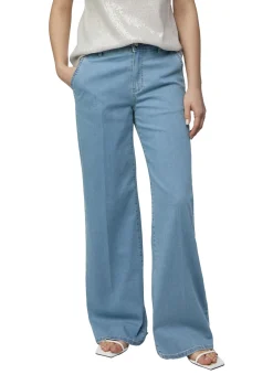 Elastische Wide-Leg-Jeans im Loose Fit