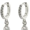 ELZA recycelte Ohrringe 2-in-1-Set, versilbert