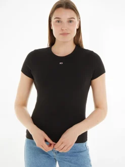 Essential Slim Fit Rippstrick T-Shirt