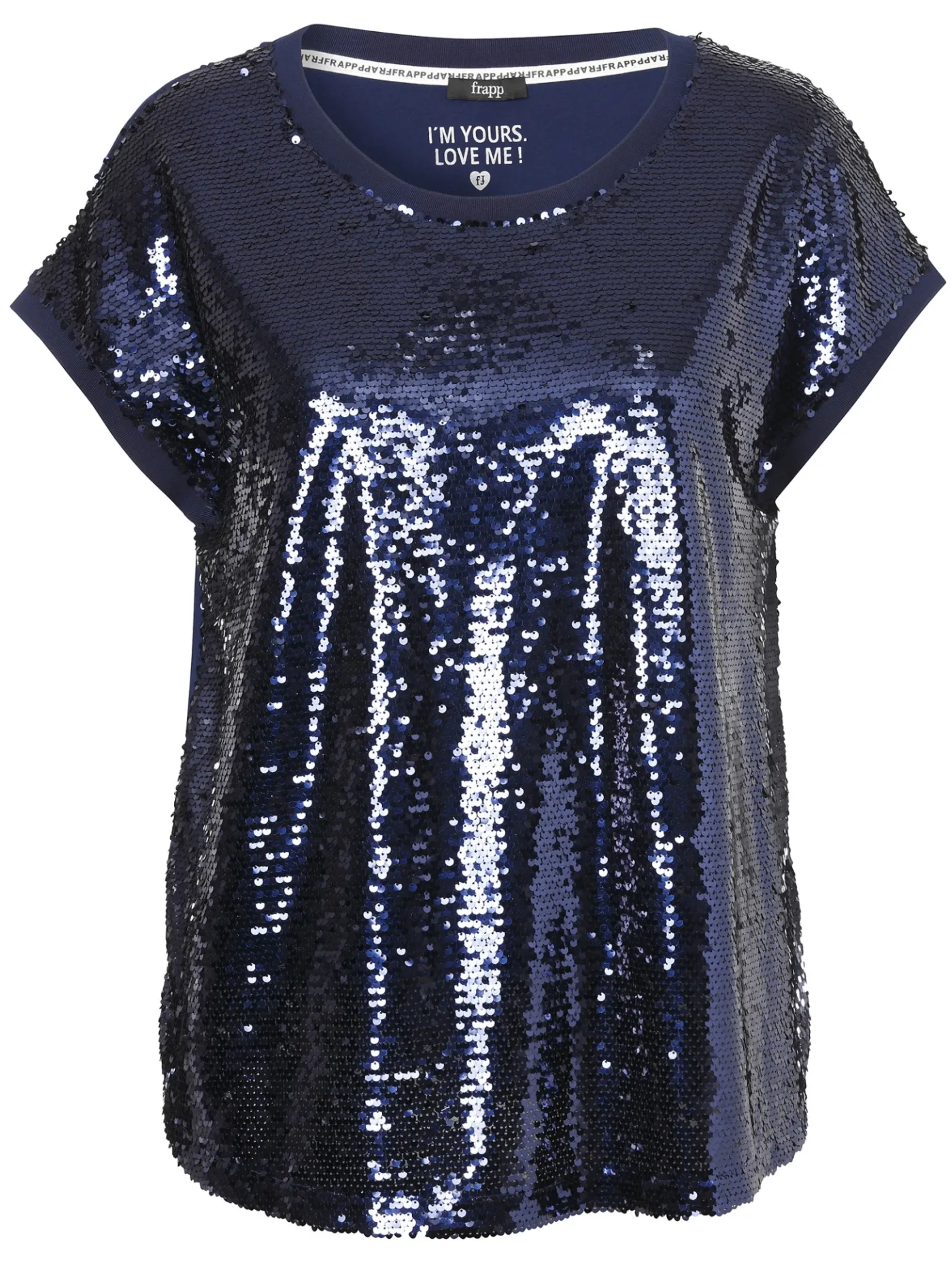Feines Shirt mit Pailletten Front