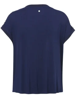 Feines Shirt mit Pailletten Front