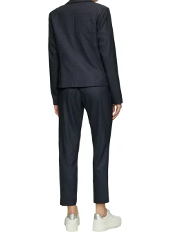 Fein gepunkteter Blazer mit großen Taschen