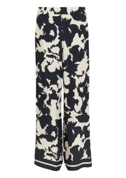 Feminine Schlupfhose mit weitem Bein und All-over-Print