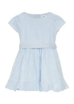 Festives Kleid mit Tüll-Gürtel und Spitzen-Details