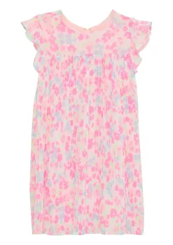 Festliches Plisseekleid in A-Shape mit Volantärmeln