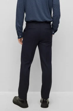 FILIGRAN GEMUSTERTE REGULAR-FIT HOSE AUS STRETCH-GEWEBE