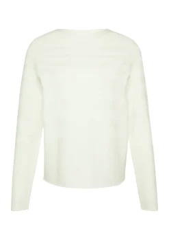 Gestreifter Feinstrickpullover aus Viskosemix