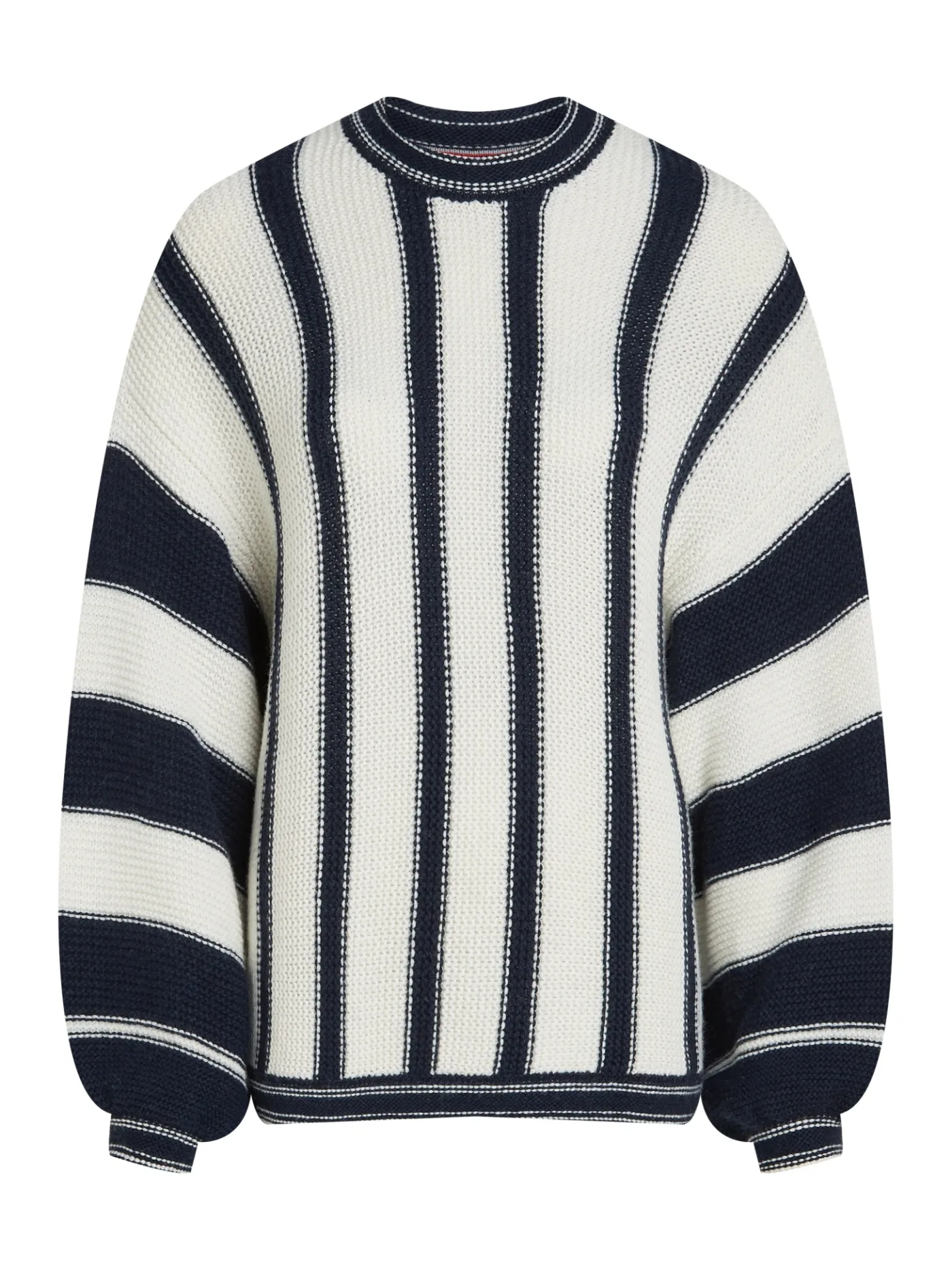 Gestreifter Relaxed Fit Pullover mit Kaschmir