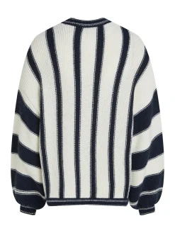 Gestreifter Relaxed Fit Pullover mit Kaschmir