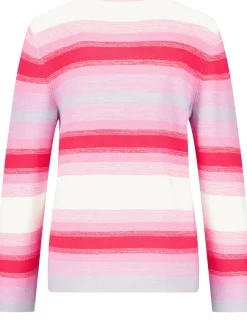 Gestreifter Strickpullover mit Wollanteil