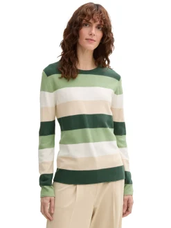 Gestreifter Strickpullover