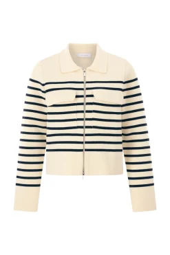 Gestreifte Strickjacke