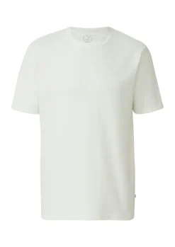 Gewaschenes T-Shirt mit Flammgarnstruktur