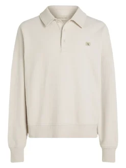 Gewebtes Label Relaxed Rugby Sweater