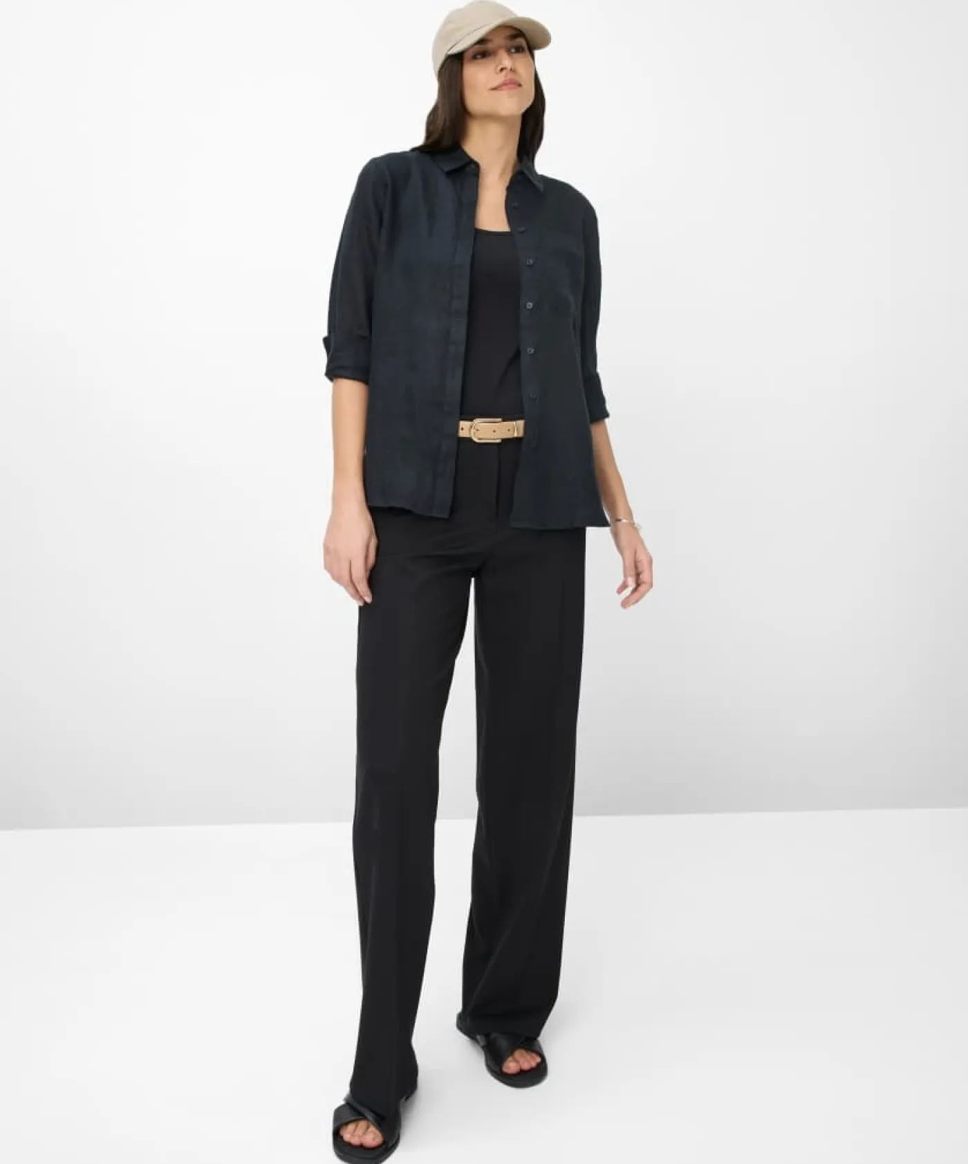 Hemdbluse mit 3/4-Arm