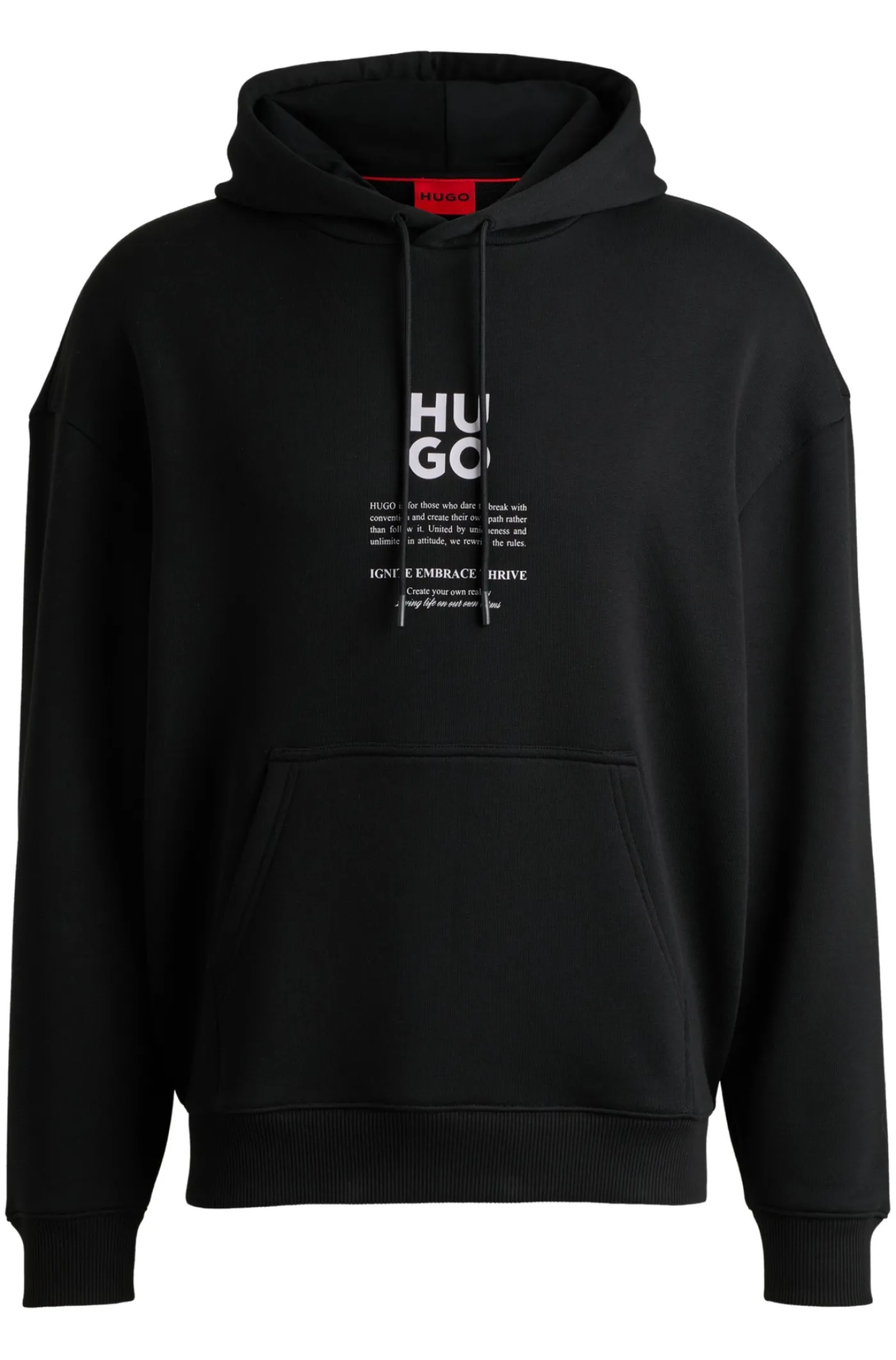 Hoodie aus Baumwoll-Mix mit floralem Flammen-Artwork
