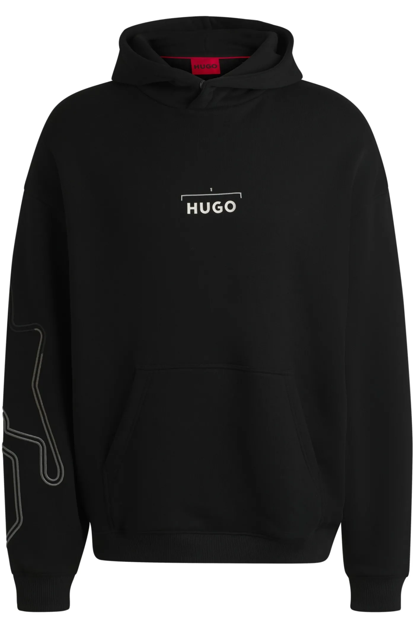 Hoodie aus Baumwoll-Mix mit Racing-Print