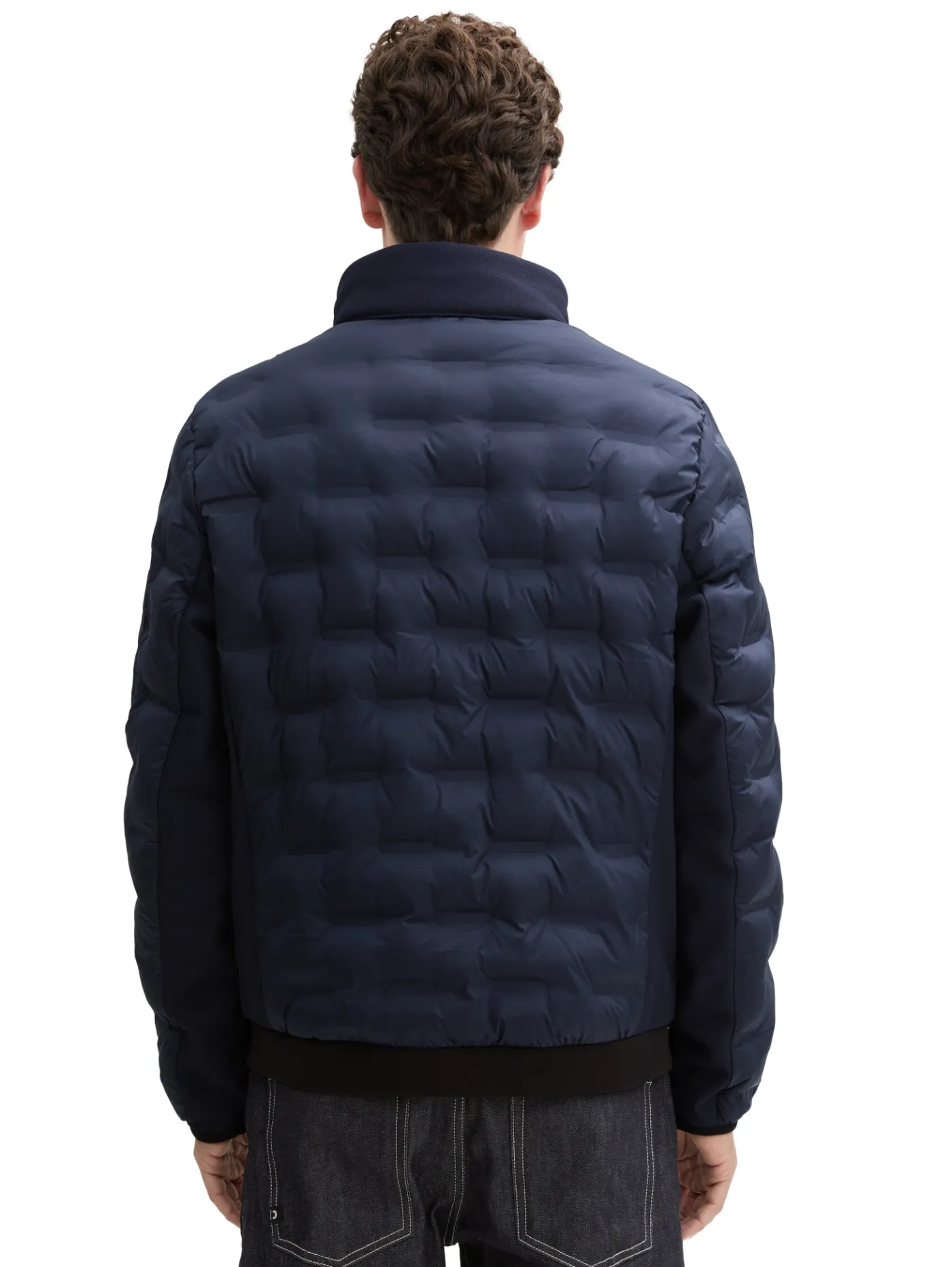 Hybrid Lightweight Steppjacke mit Kapuze im Stehkragen