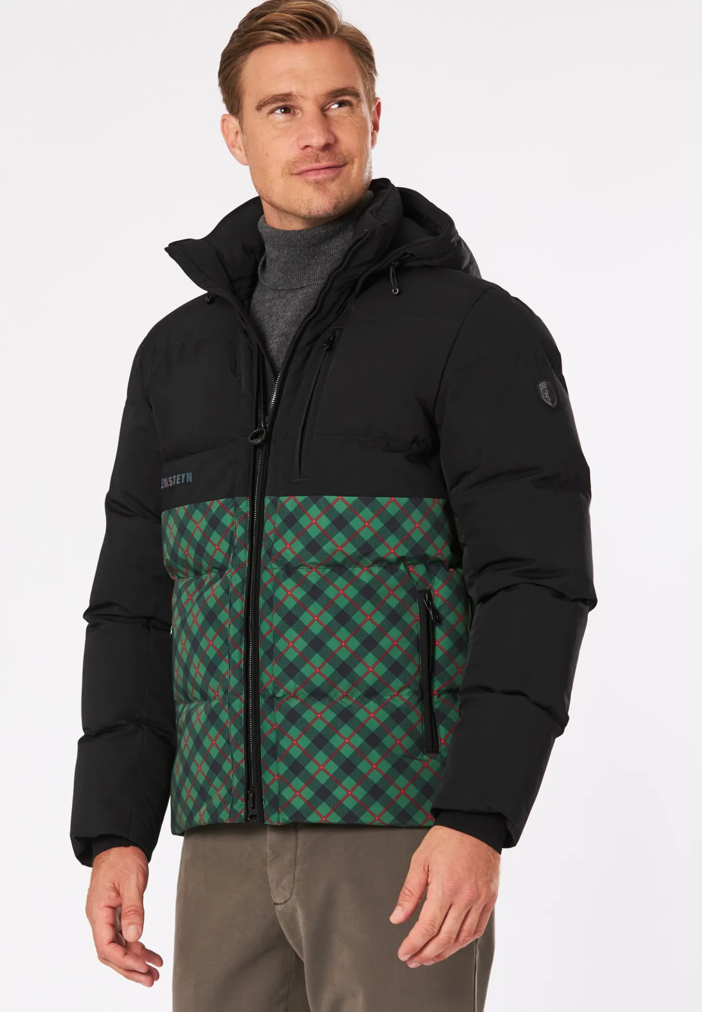 Individuelle Steppjacke in auffallendender Dessinierung