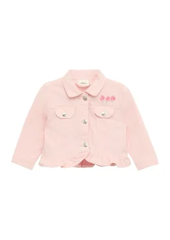 Jacke mit Knopfleiste und Rüschen