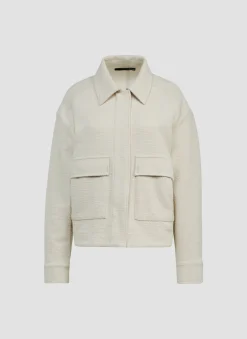 Jacke mit aufgesetzten Taschen und Hemdkragen