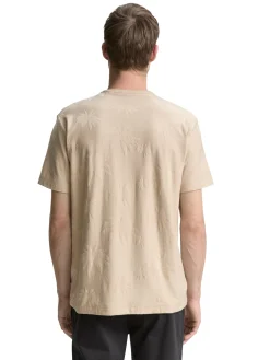Jacquard T-Shirt mit Palmen-Motiv