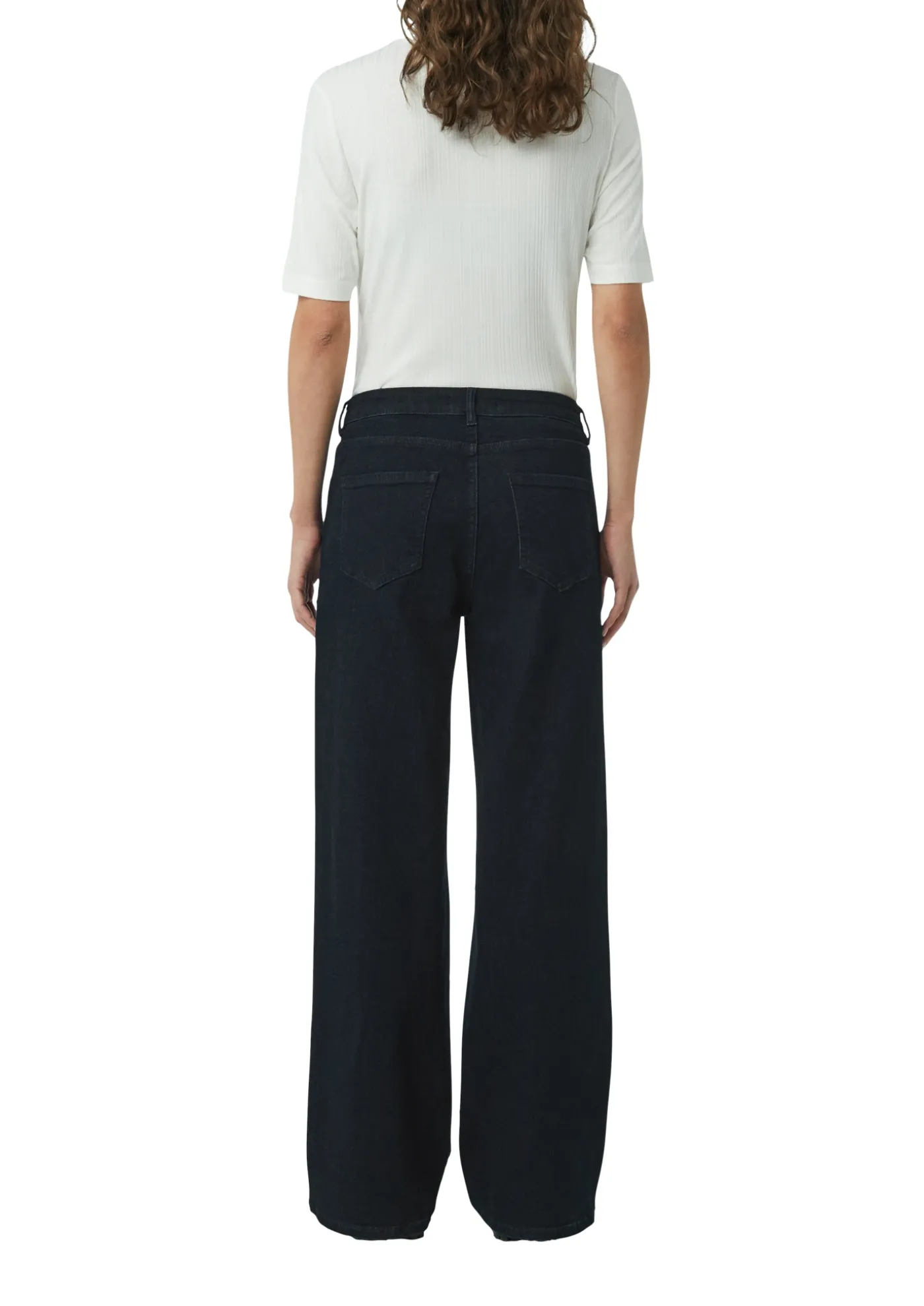 Jeans-Hose mit Waschung und Wide Leg im Loose Fit