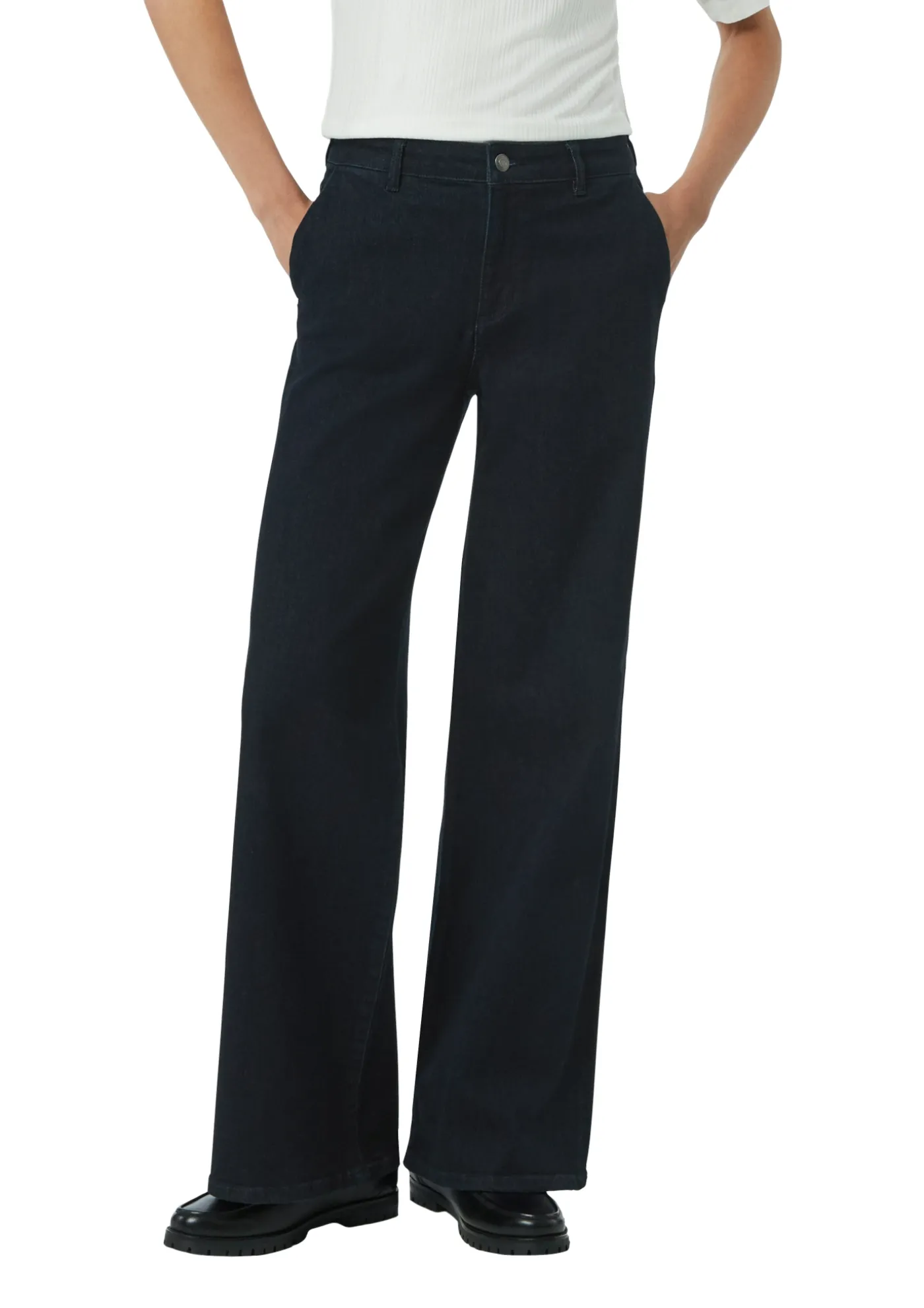 Jeans-Hose mit Waschung und Wide Leg im Loose Fit