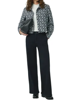 Jeans-Hose mit Waschung und Wide Leg im Loose Fit