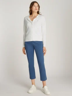Jersey-Cardigan mit Rundhalsausschnitt