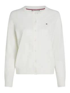 Jersey-Cardigan mit Rundhalsausschnitt