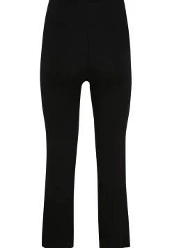 Jerseyhose mit Gummibund und geradem Bein