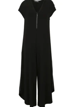 Jumpsuit aus Jersey mit Strass-Reißverschluss