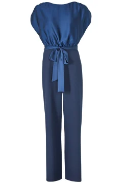 Jumpsuit aus Material-Mix
