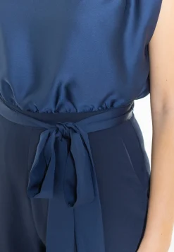 Jumpsuit aus Material-Mix