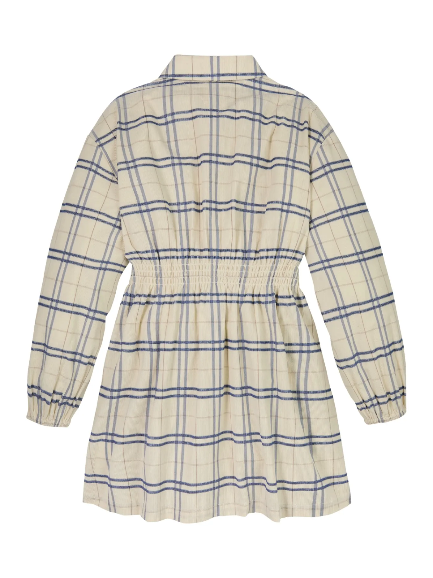 Kariertes Cord-Hemdkleid