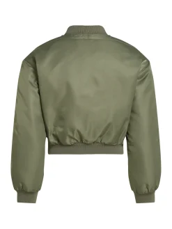 Kastige Satin-Bomberjacke