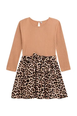 Kleid mit Ripp Oberteil und Leorock