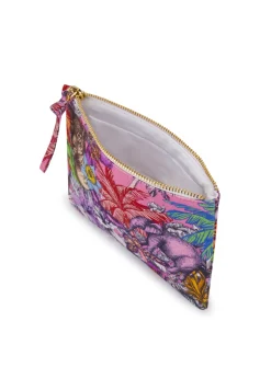 Kosmetiktasche aus robustem Baumwoll-Gewebe mit Dschungel-Print