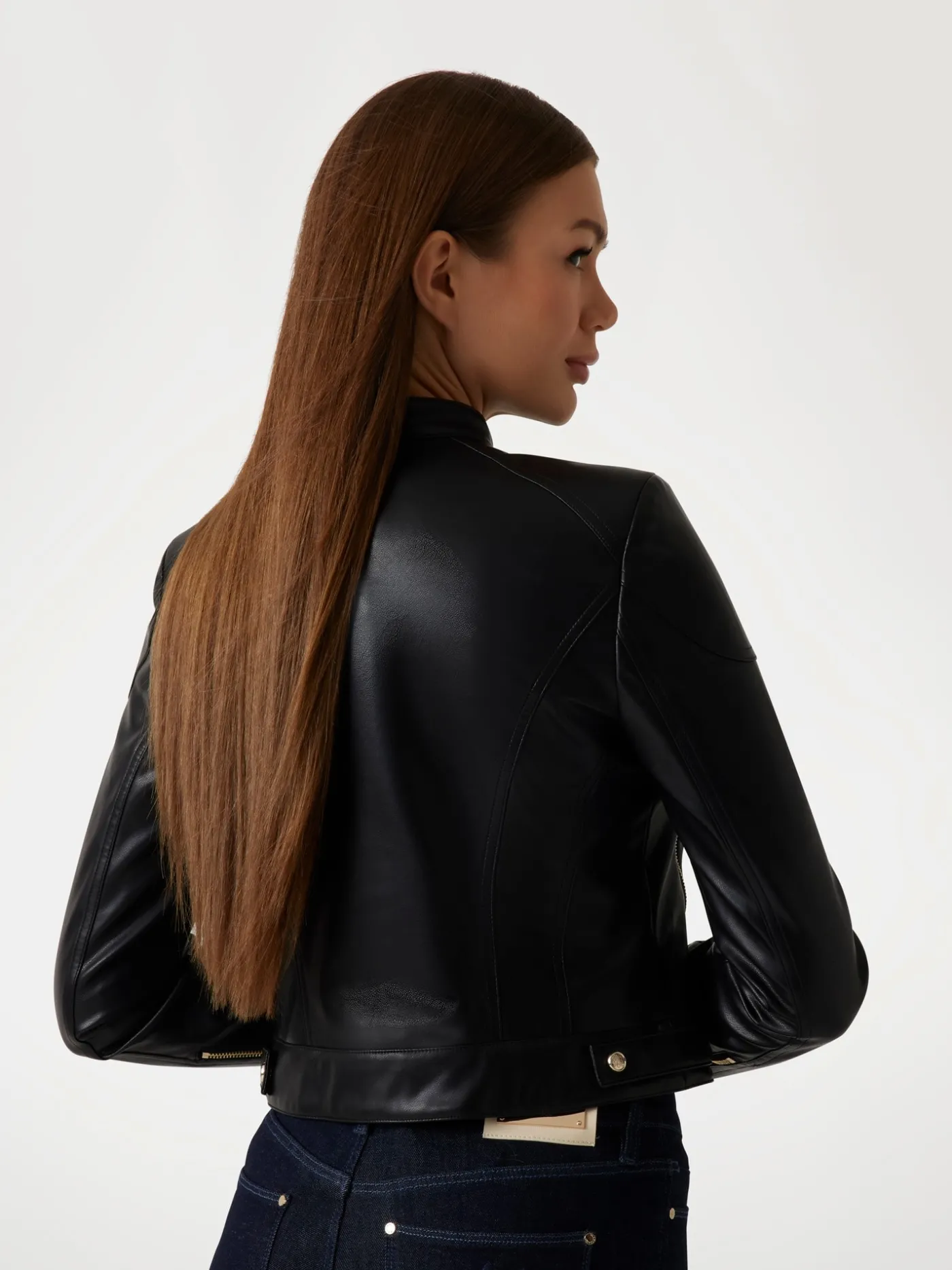 Kunstleder-Bikerjacke