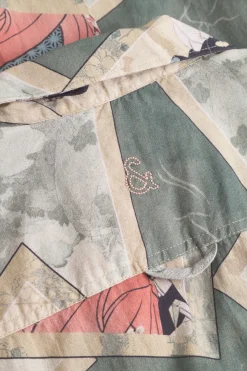 Kurzarmhemd mit Geisha-Print