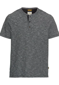 Kurzarm Henley aus reiner Baumwolle