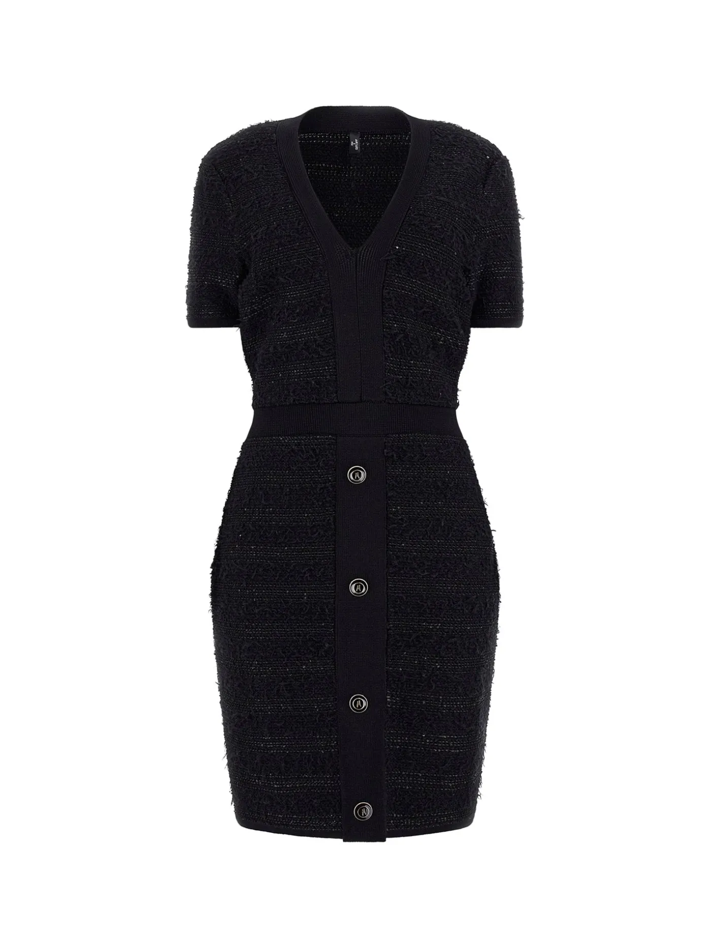Kurzes Bouclé-Strickkleid