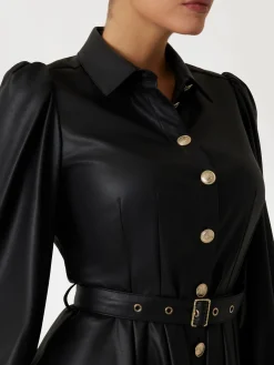 Kurzes glockiges Hemdblusenkleid
