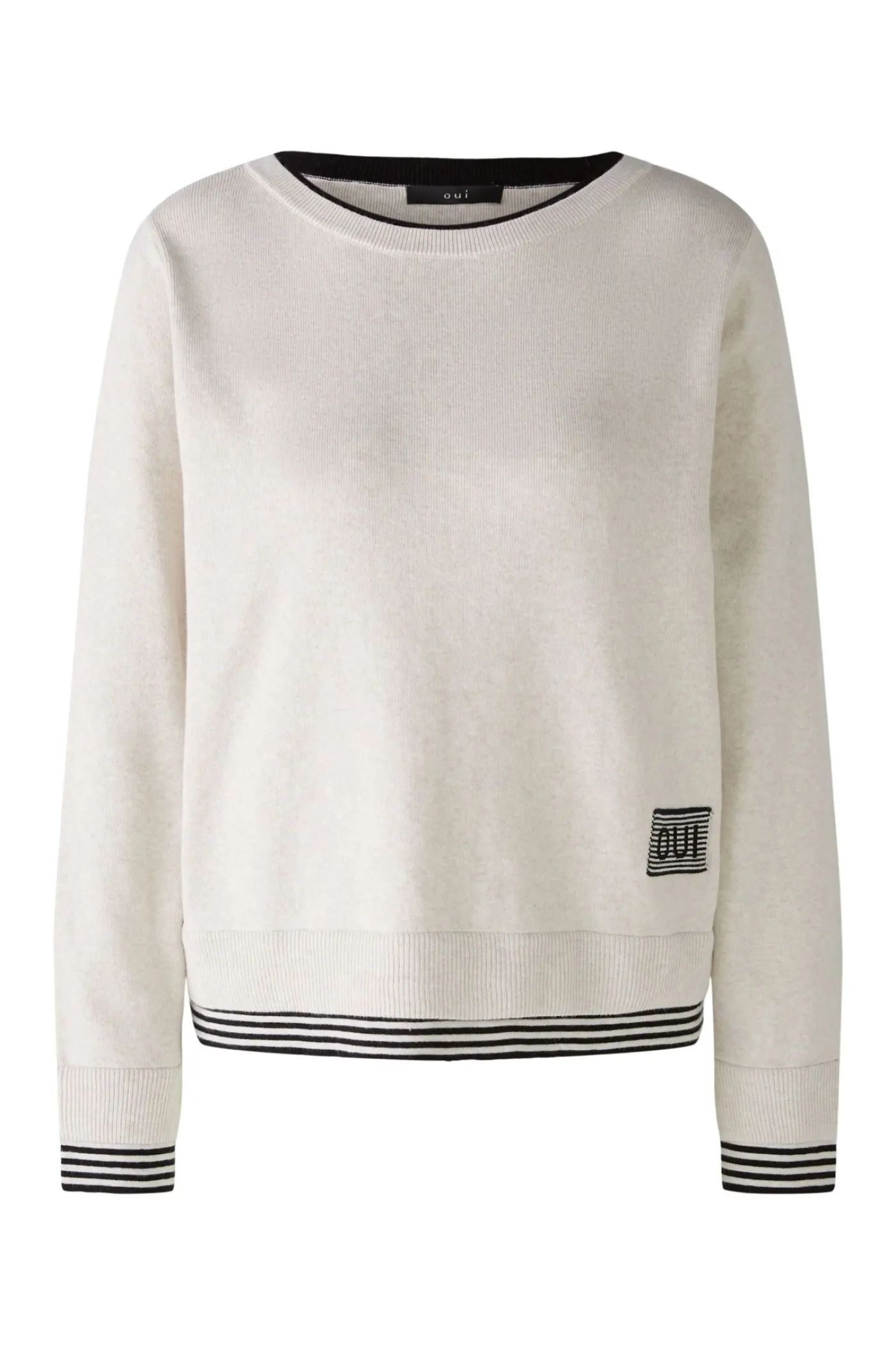 LEEZA Pullover reine Baumwolle