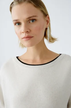 LEEZA Pullover reine Baumwolle