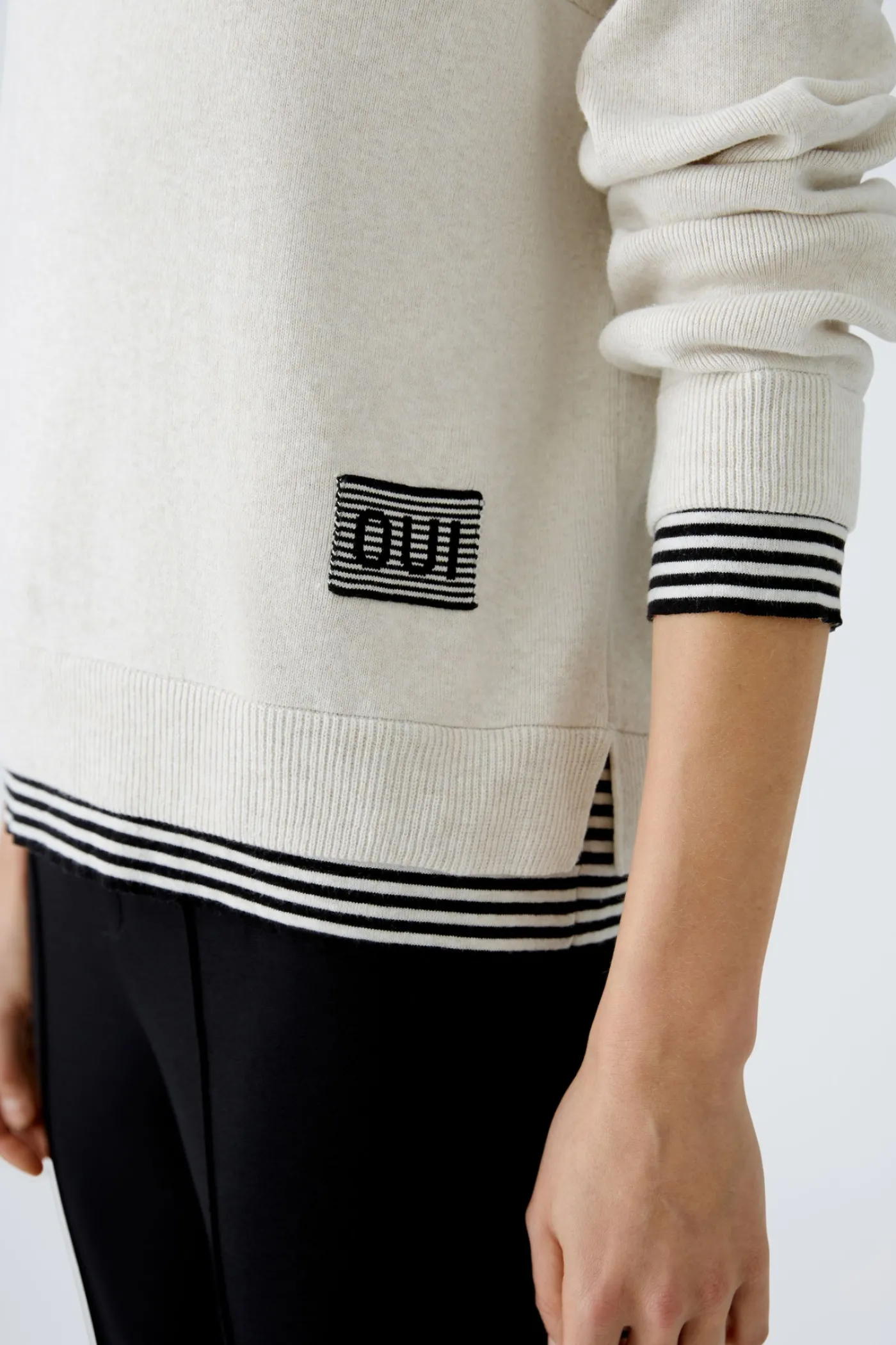 LEEZA Pullover reine Baumwolle